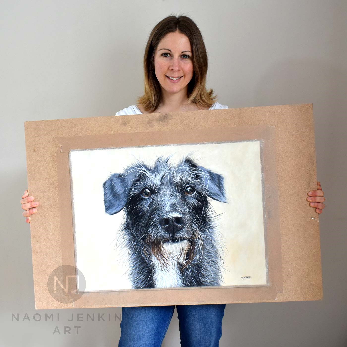 Pet portrait artist Naomi Jenkin
