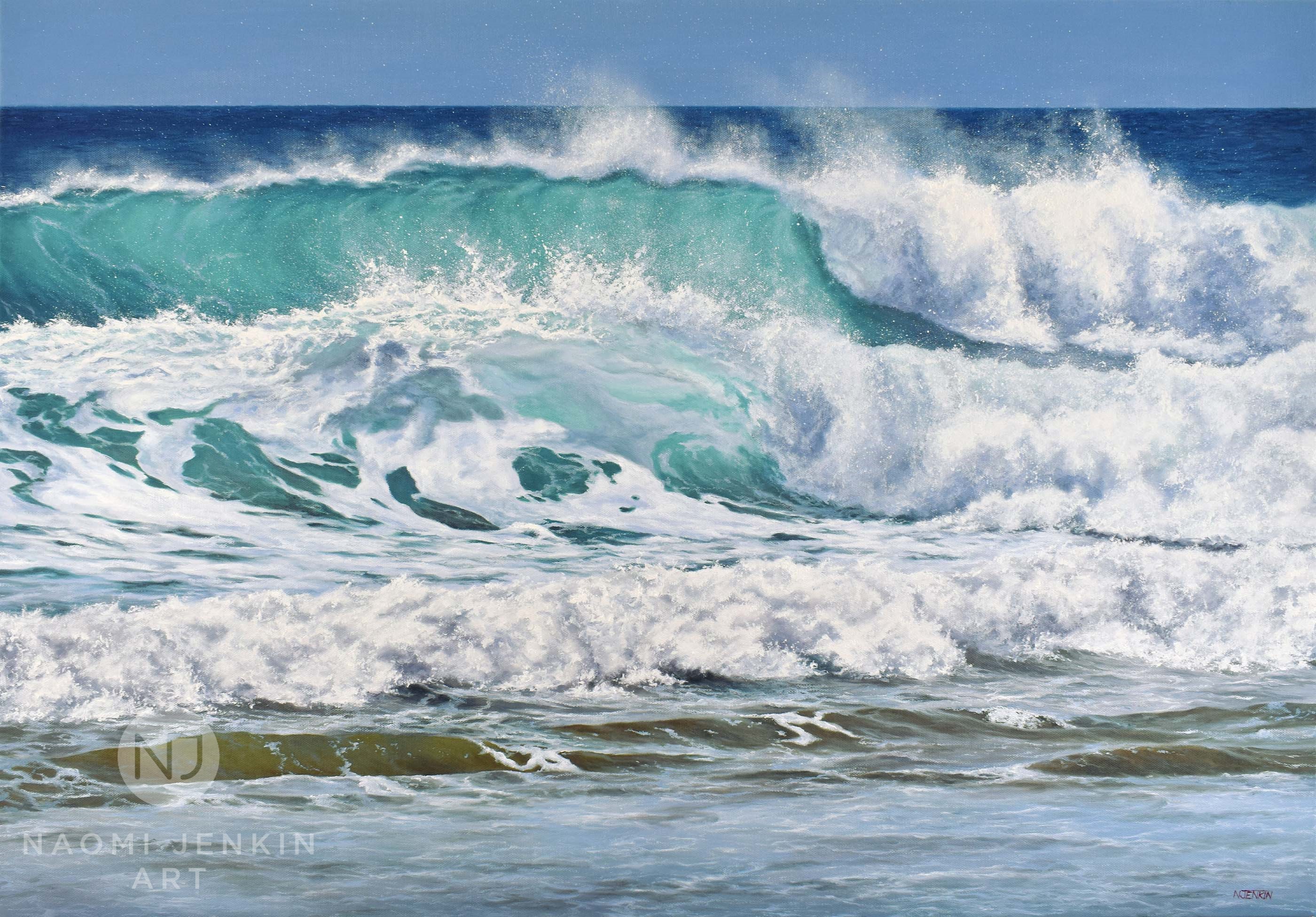 Summer by the Ocean - 100 x 70cm, oil on canvas