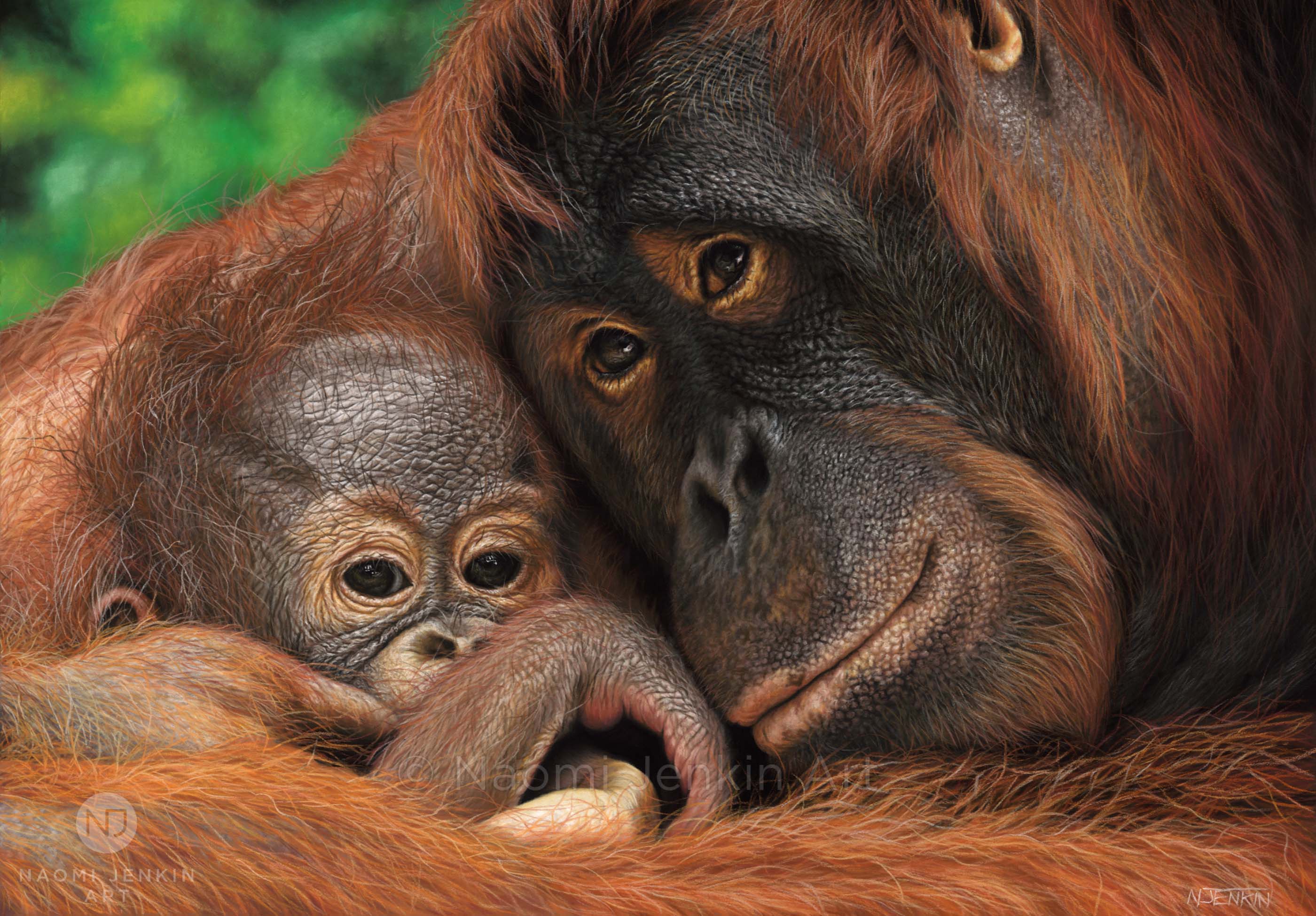 Orangutan painting titled 